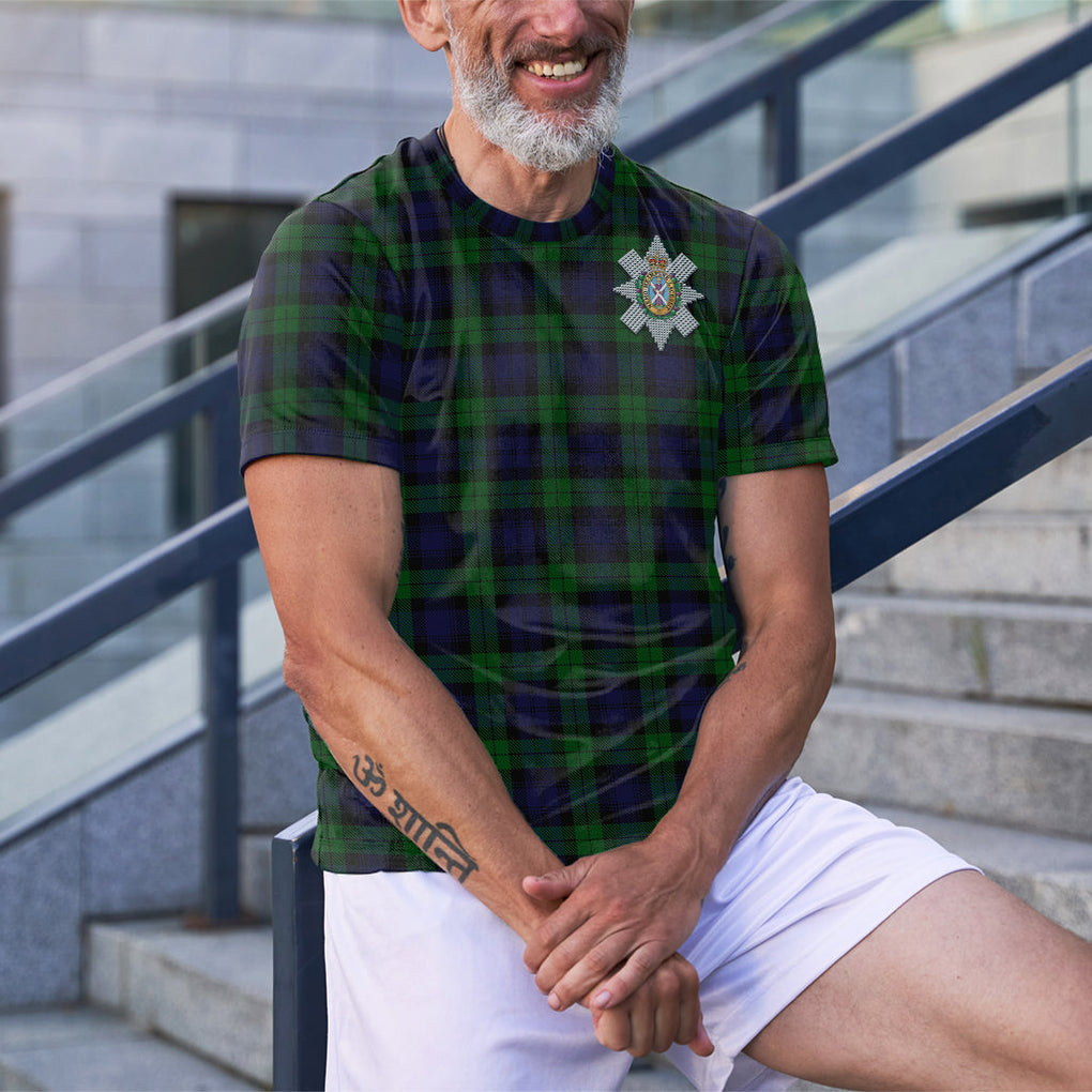 Black Watch Tartan T-Shirt with Family Crest - Tartan Vibes Clothing