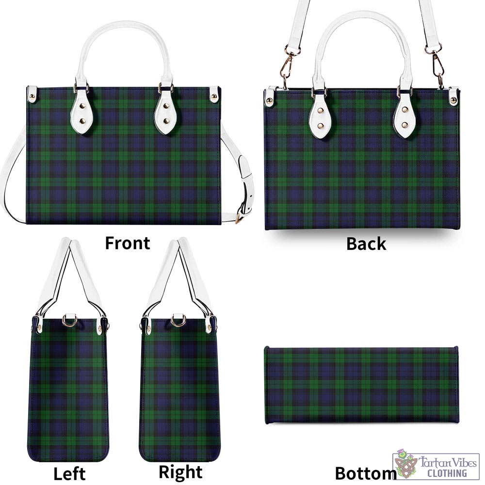 Tartan Vibes Clothing Black Watch Tartan Luxury Leather Handbags