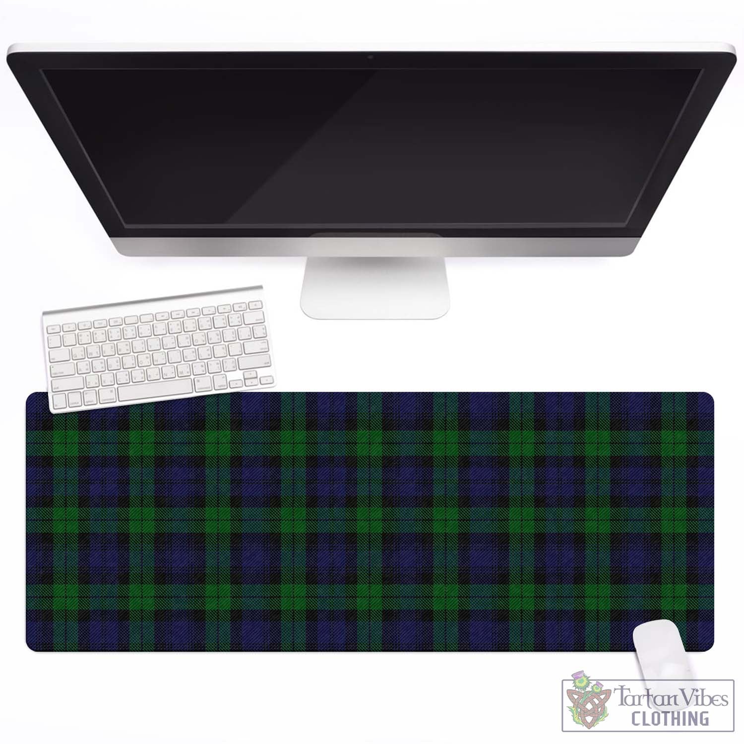 Tartan Vibes Clothing Black Watch Tartan Mouse Pad