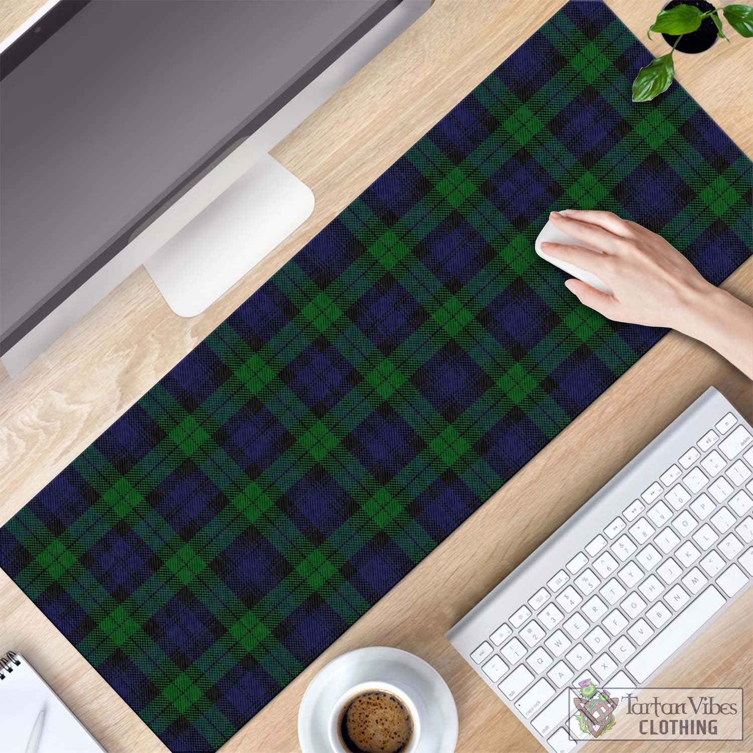 Tartan Vibes Clothing Black Watch Tartan Mouse Pad