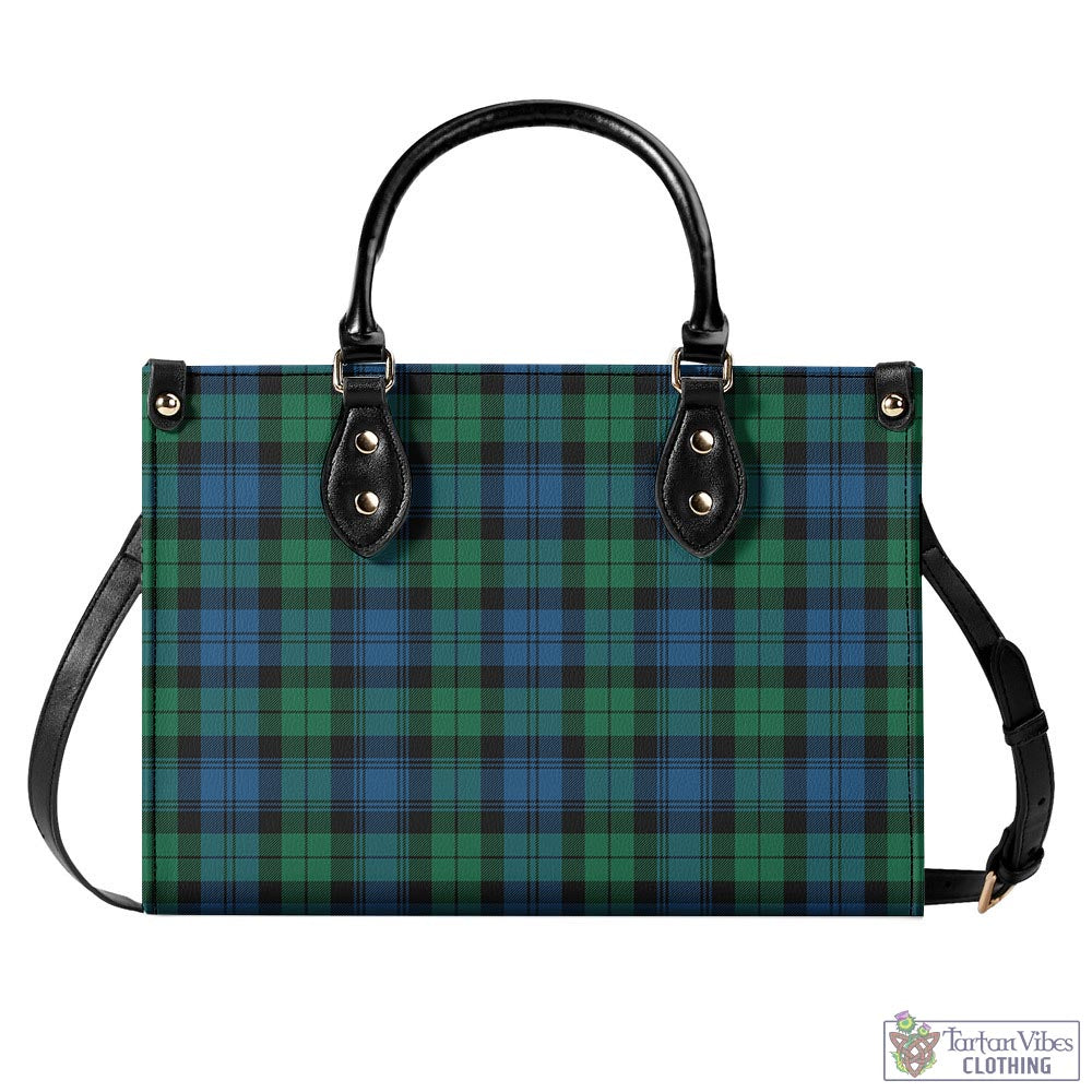 Tartan Vibes Clothing Black Watch Ancient Tartan Luxury Leather Handbags