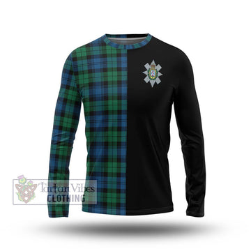 Black Watch Ancient Tartan Long Sleeve T-Shirt with Family Crest and Half Of Me Style