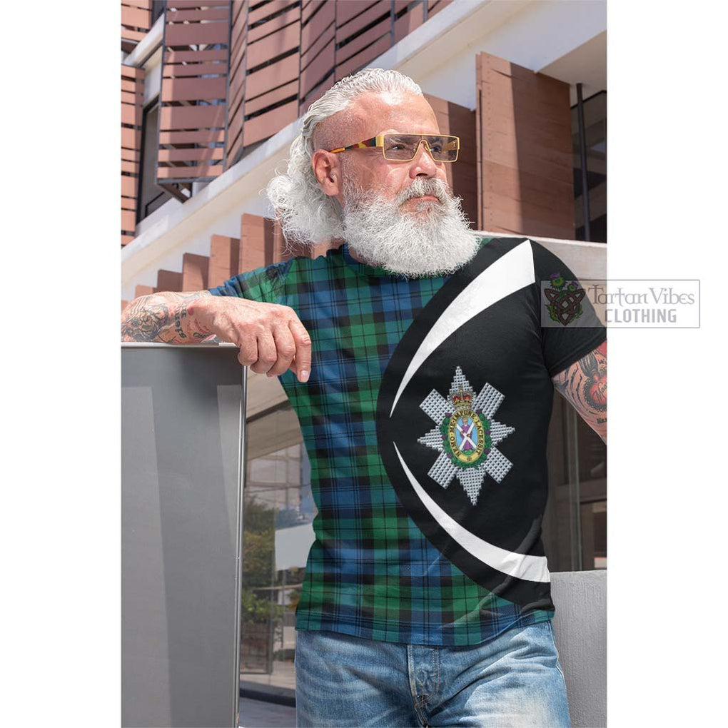 Tartan Vibes Clothing Black Watch Ancient Tartan Cotton T-shirt with Family Crest Circle Style