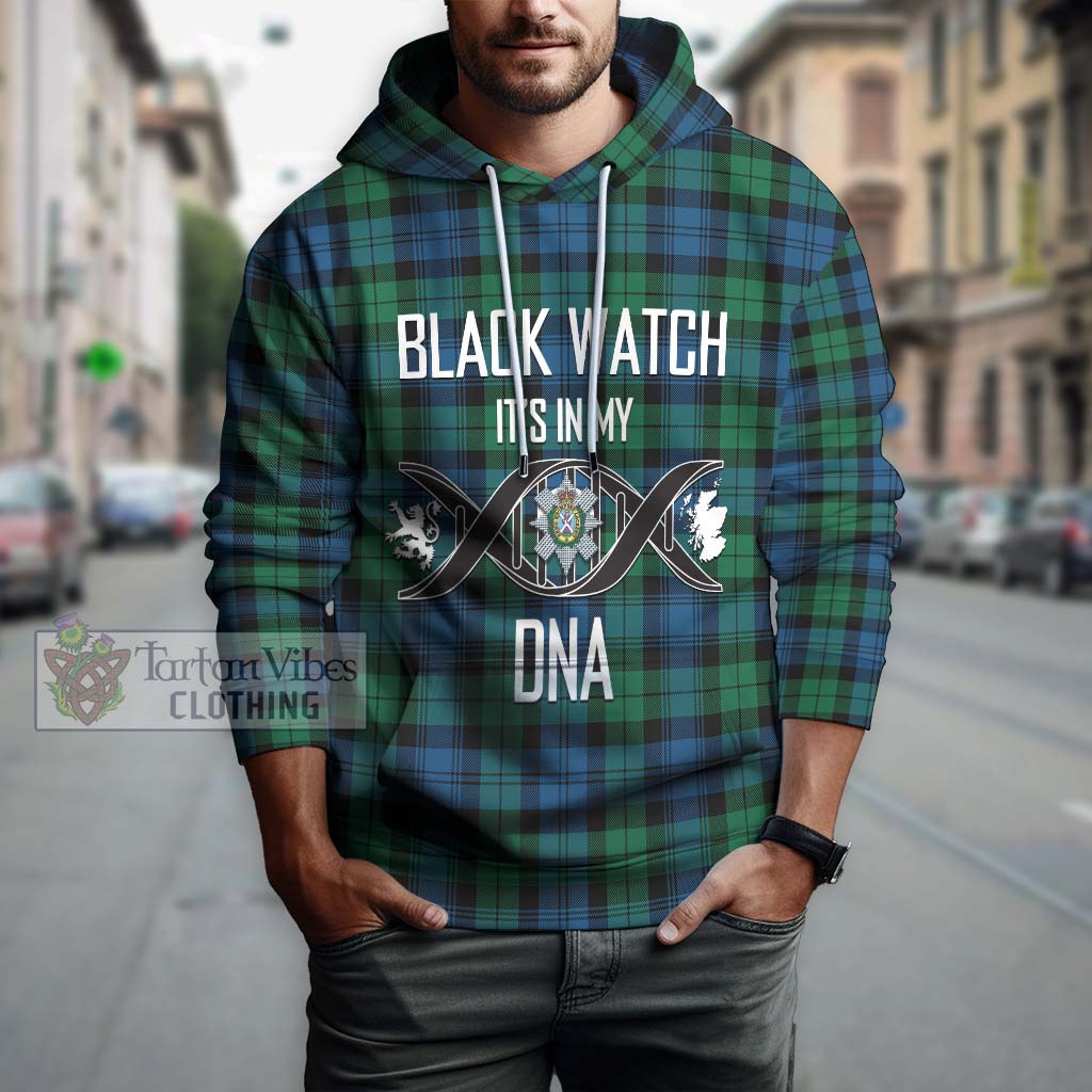 Black Watch Ancient Tartan Hoodie with Family Crest DNA In Me Style Pullover Hoodie - Tartanvibesclothing Shop