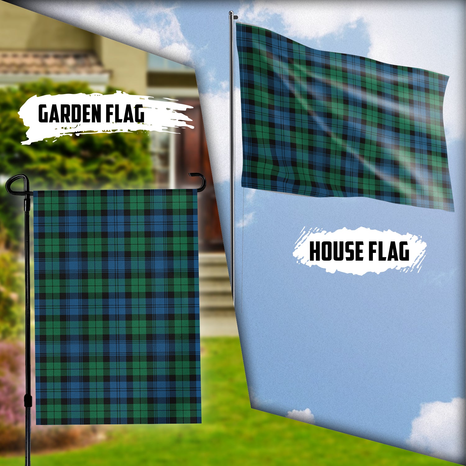 Black Watch Ancient Tartan Flag Garden Flag (Vertical) - Tartan Vibes Clothing