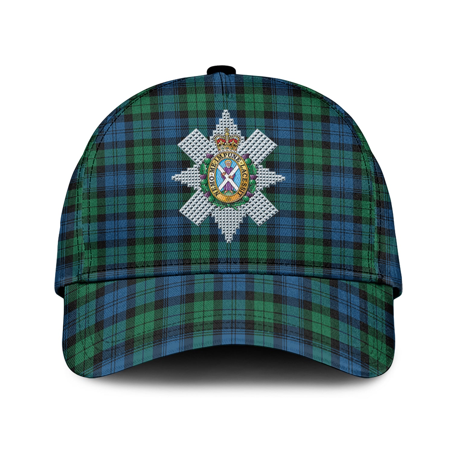 Black Watch Ancient Tartan Classic Cap with Family Crest Classic Cap Universal Fit - Tartan Vibes Clothing