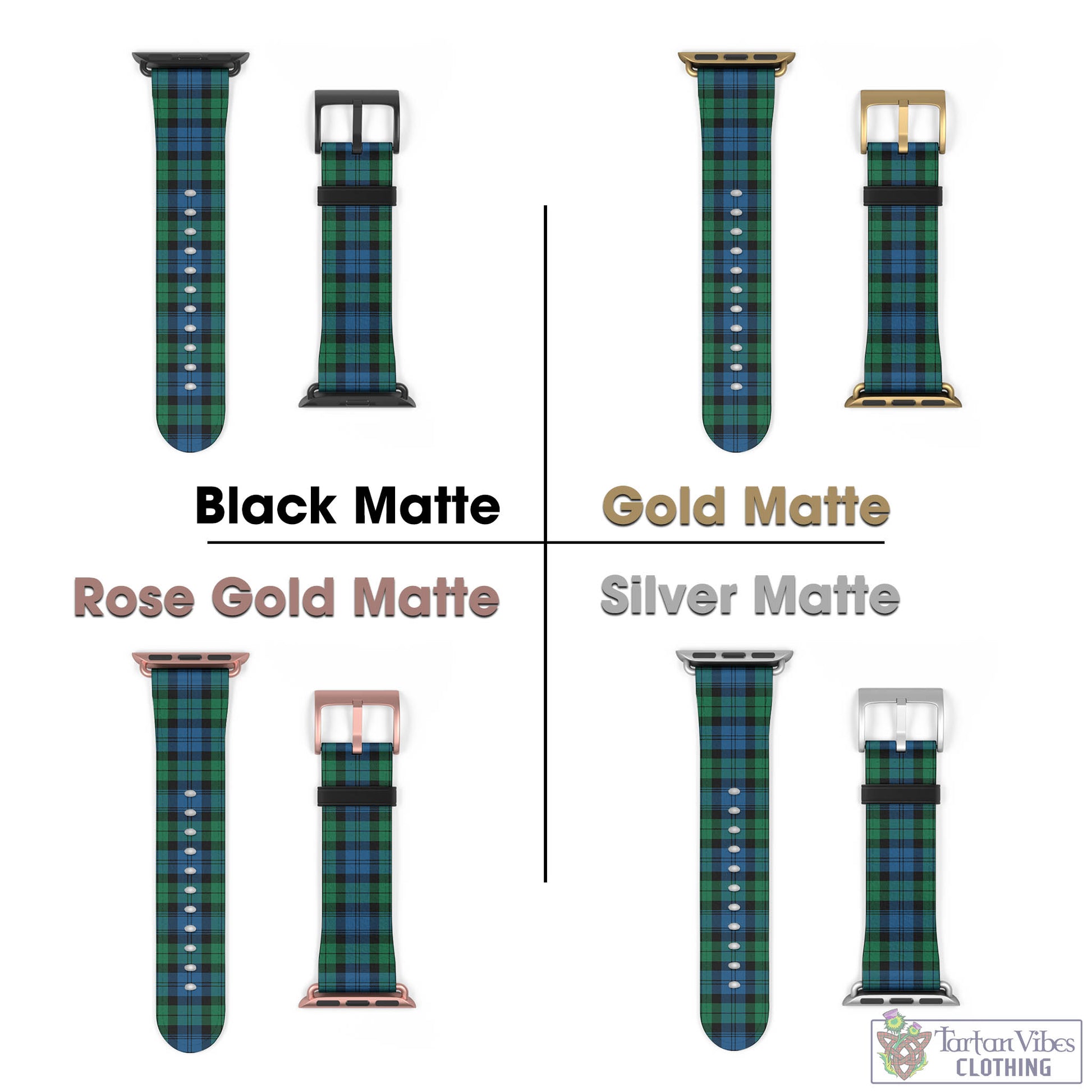 Tartan Vibes Clothing Black Watch Ancient Tartan Watch Band