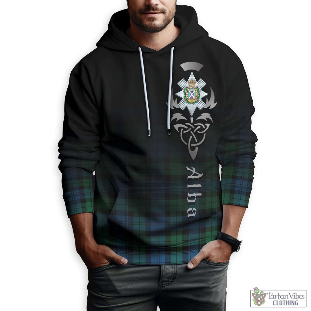 Tartan Vibes Clothing Black Watch Ancient Tartan Hoodie Featuring Alba Gu Brath Family Crest Celtic Inspired