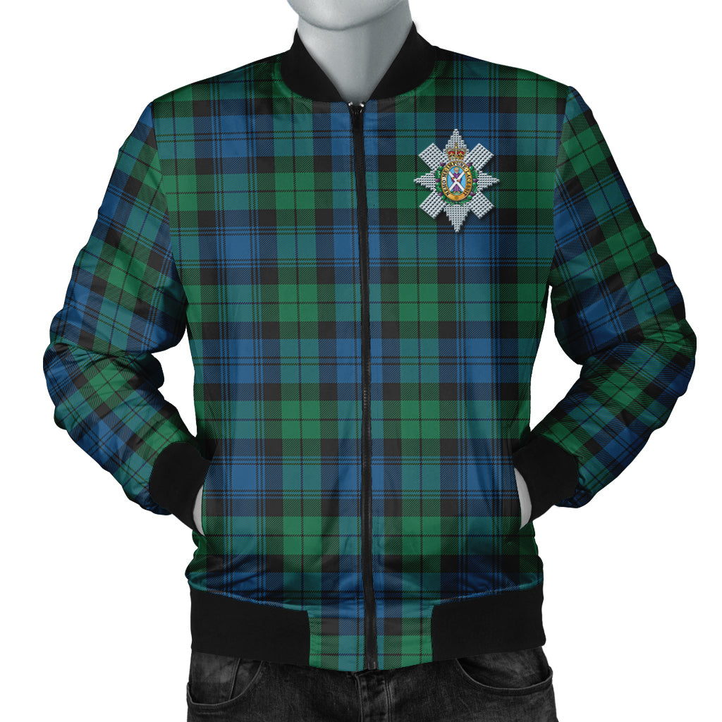 Black Watch Ancient Tartan Bomber Jacket with Family Crest Unisex - Tartanvibesclothing