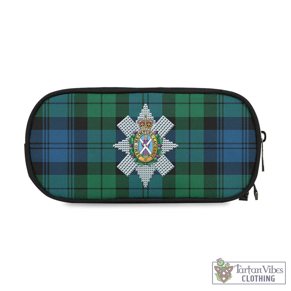 Tartan Vibes Clothing Black Watch Ancient Tartan Pen and Pencil Case with Family Crest