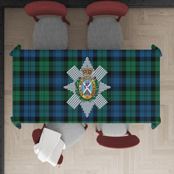 Black Watch Ancient Tartan Tablecloth with Family Crest