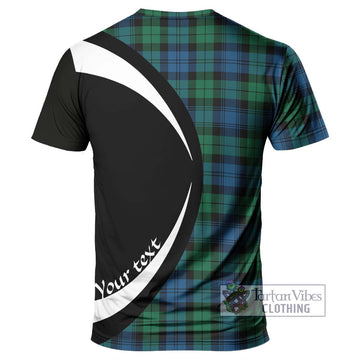 Black Watch Ancient Tartan T-Shirt with Family Crest Circle Style