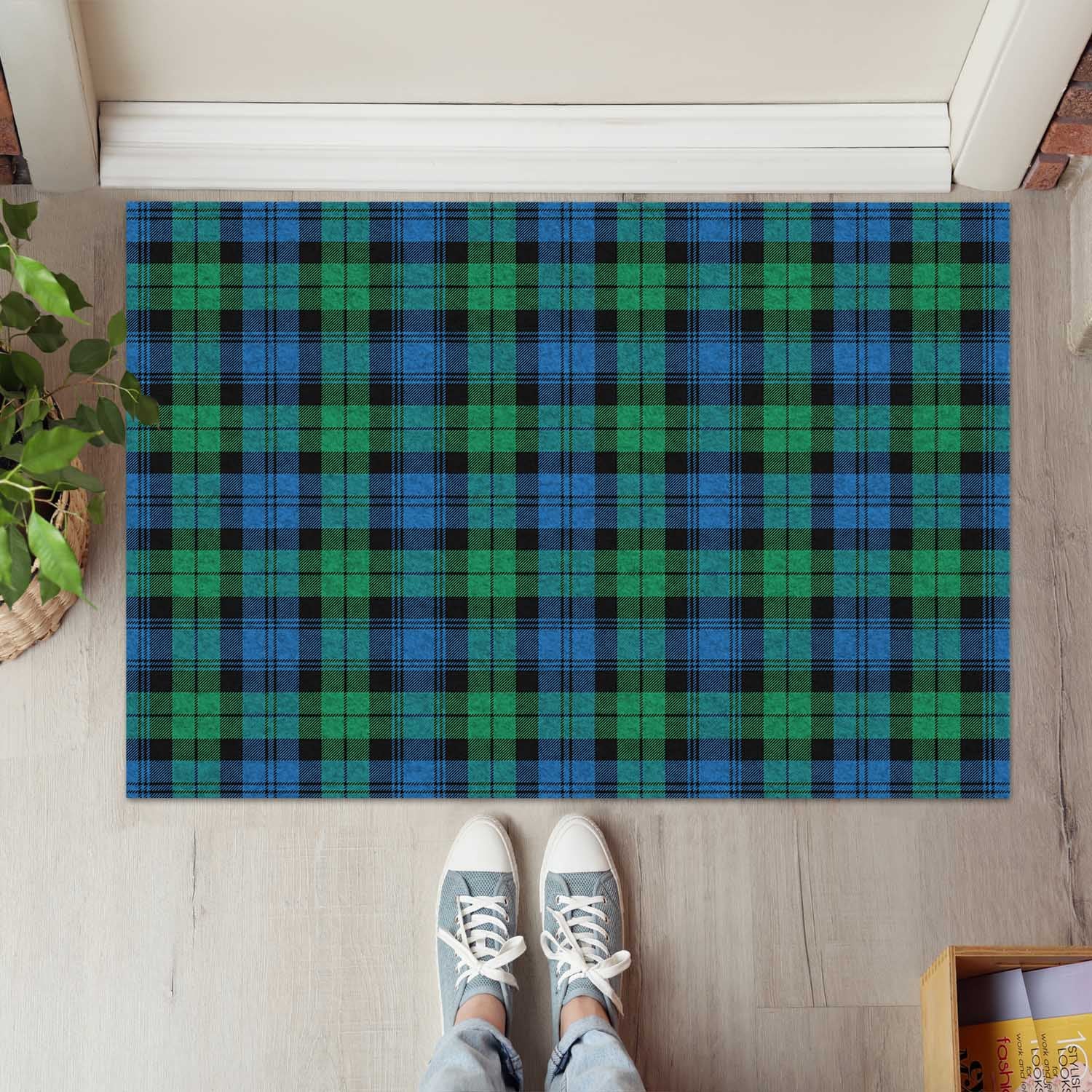 Black Watch Ancient Tartan Door Mat - Tartanvibesclothing