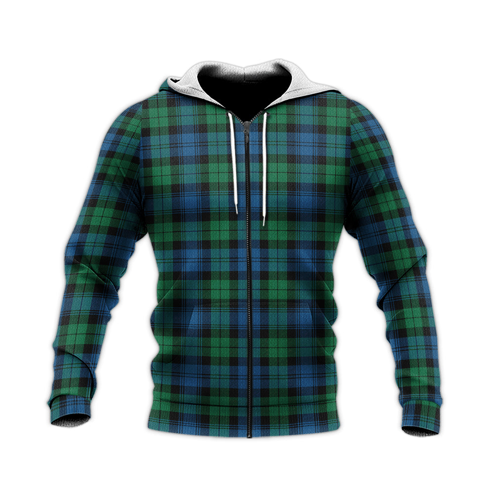 Black Watch Ancient Tartan Knitted Hoodie Unisex Knitted Zip Hoodie - Tartanvibesclothing