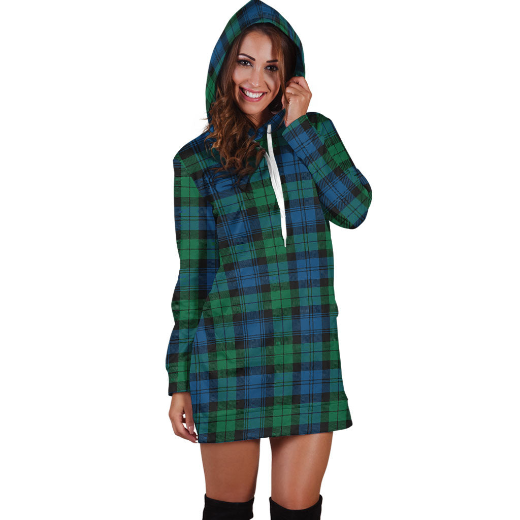 Black Watch Ancient Tartan Hoodie Dress - Tartan Vibes Clothing