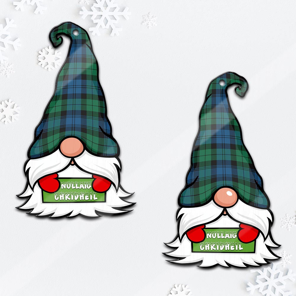 Black Watch Ancient Gnome Christmas Ornament with His Tartan Christmas Hat - Tartan Vibes Clothing