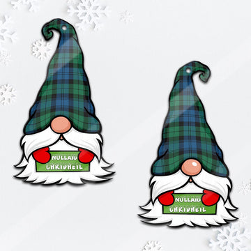 Black Watch Ancient Gnome Christmas Ornament with His Tartan Christmas Hat