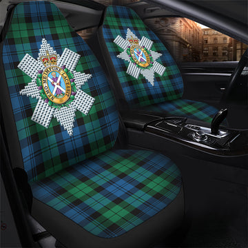 Black Watch Ancient Tartan Car Seat Cover with Family Crest