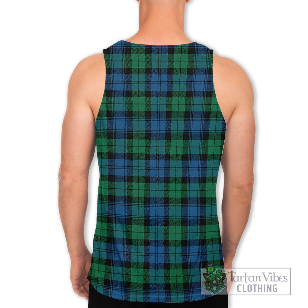 Black Watch Ancient Tartan Men's Tank Top with Family Crest DNA In Me Style - Tartanvibesclothing Shop