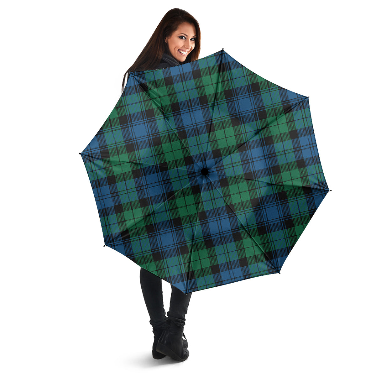 Black Watch Ancient Tartan Umbrella - Tartanvibesclothing