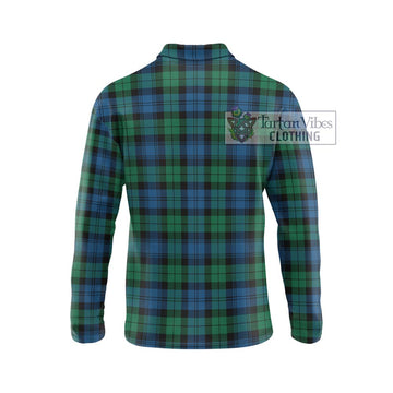 Black Watch Ancient Tartan Long Sleeve Polo Shirt with Family Crest DNA In Me Style