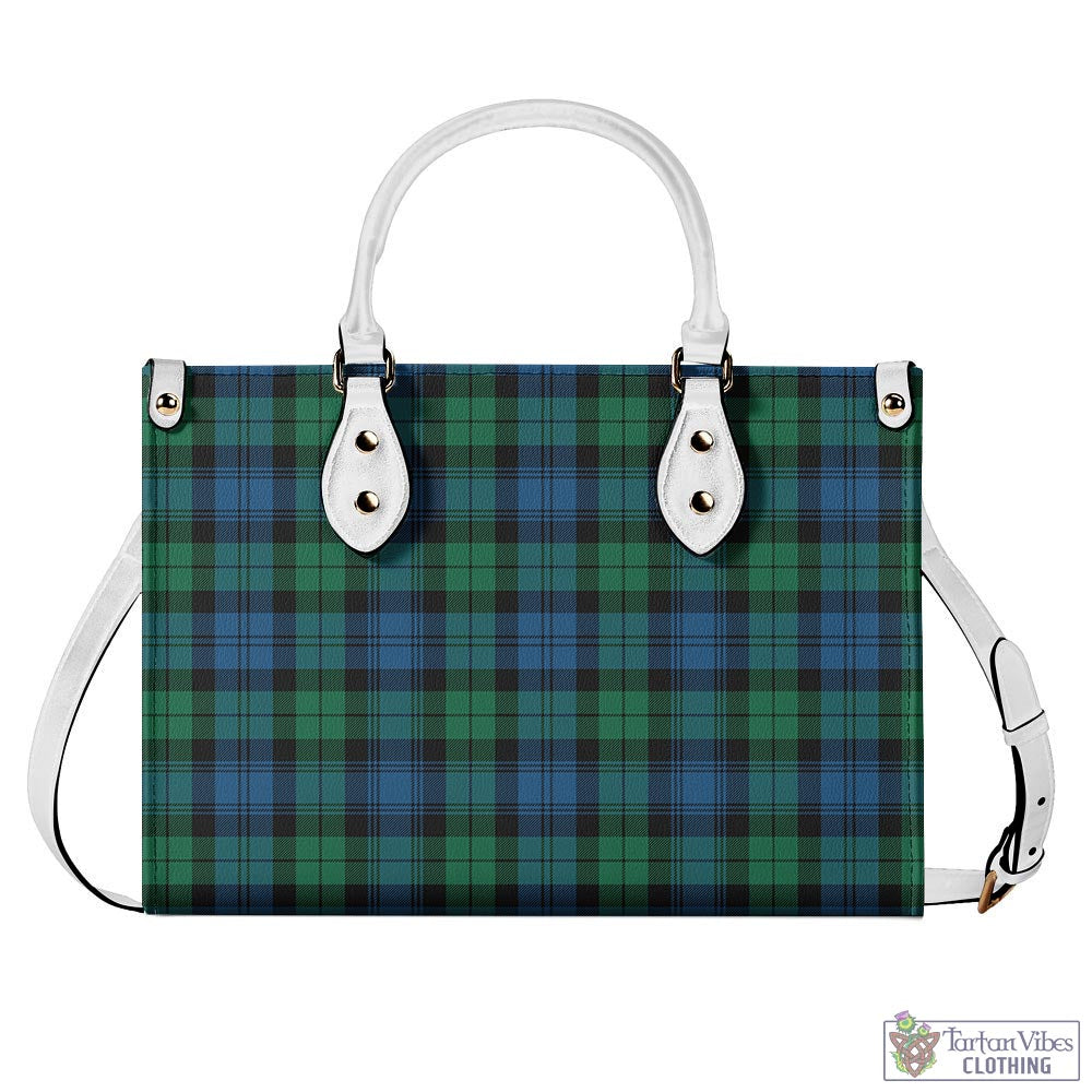 Tartan Vibes Clothing Black Watch Ancient Tartan Luxury Leather Handbags