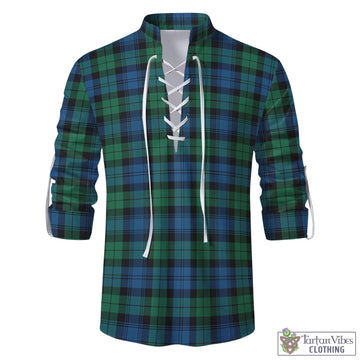 Black Watch Ancient Tartan Men's Scottish Traditional Jacobite Ghillie Kilt Shirt