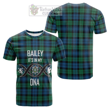 Black Watch Ancient Tartan Cotton T-shirt with Family Crest DNA In Me Style