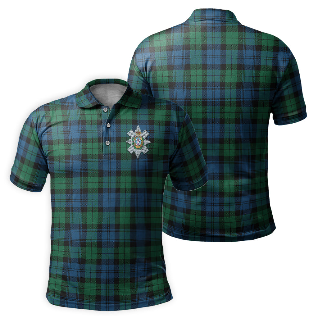 Black Watch Ancient Tartan Men's Polo Shirt with Family Crest - Tartan Vibes Clothing