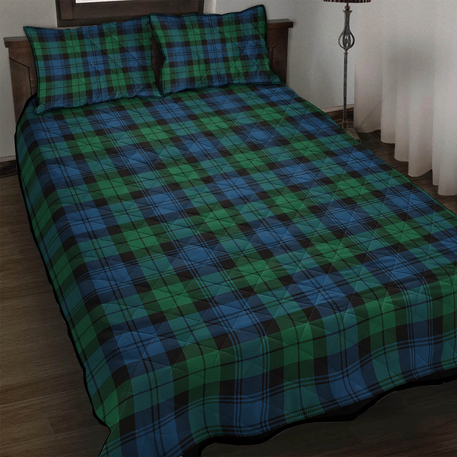 Black Watch Ancient Tartan Quilt Bed Set - Tartan Vibes Clothing