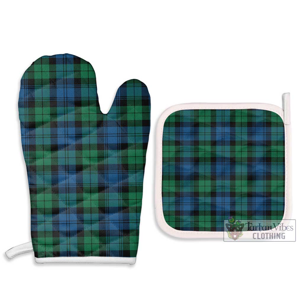 Black Watch Ancient Tartan Combo Oven Mitt & Pot-Holder Combo 1 Oven Mitt & 2 Pot-Holder White - Tartan Vibes Clothing