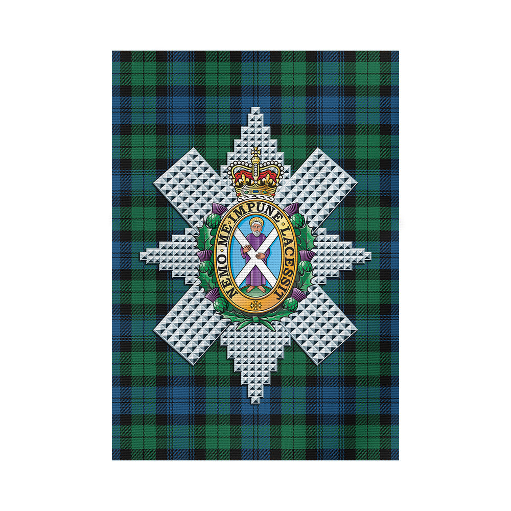 Black Watch Ancient Tartan Flag with Family Crest - Tartan Vibes Clothing