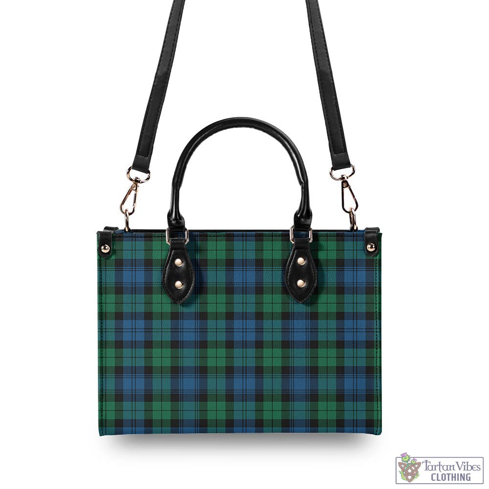 Tartan Vibes Clothing Black Watch Ancient Tartan Luxury Leather Handbags