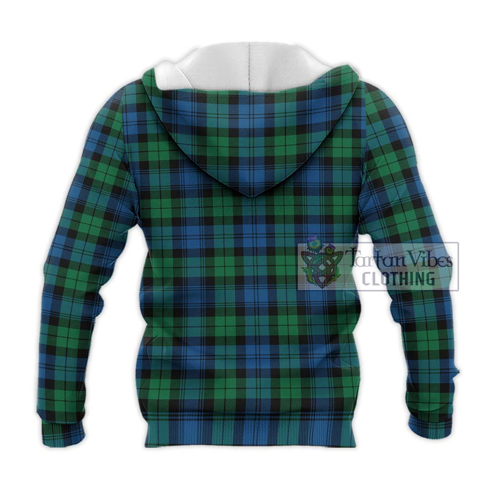 Black Watch Ancient Tartan Knitted Hoodie with Family Crest DNA In Me Style - Tartanvibesclothing Shop