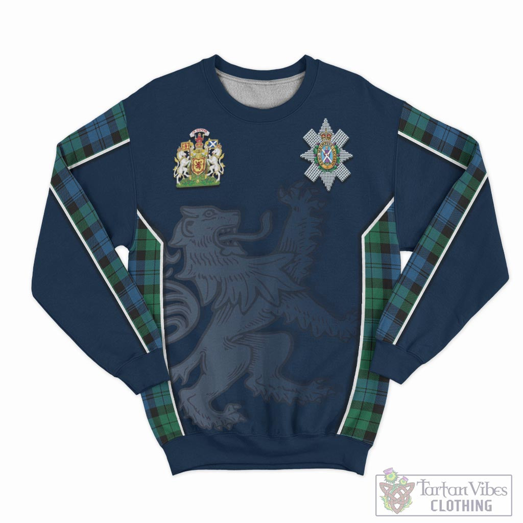 Tartan Vibes Clothing Black Watch Ancient Tartan Sweater with Family Crest and Lion Rampant Vibes Sport Style