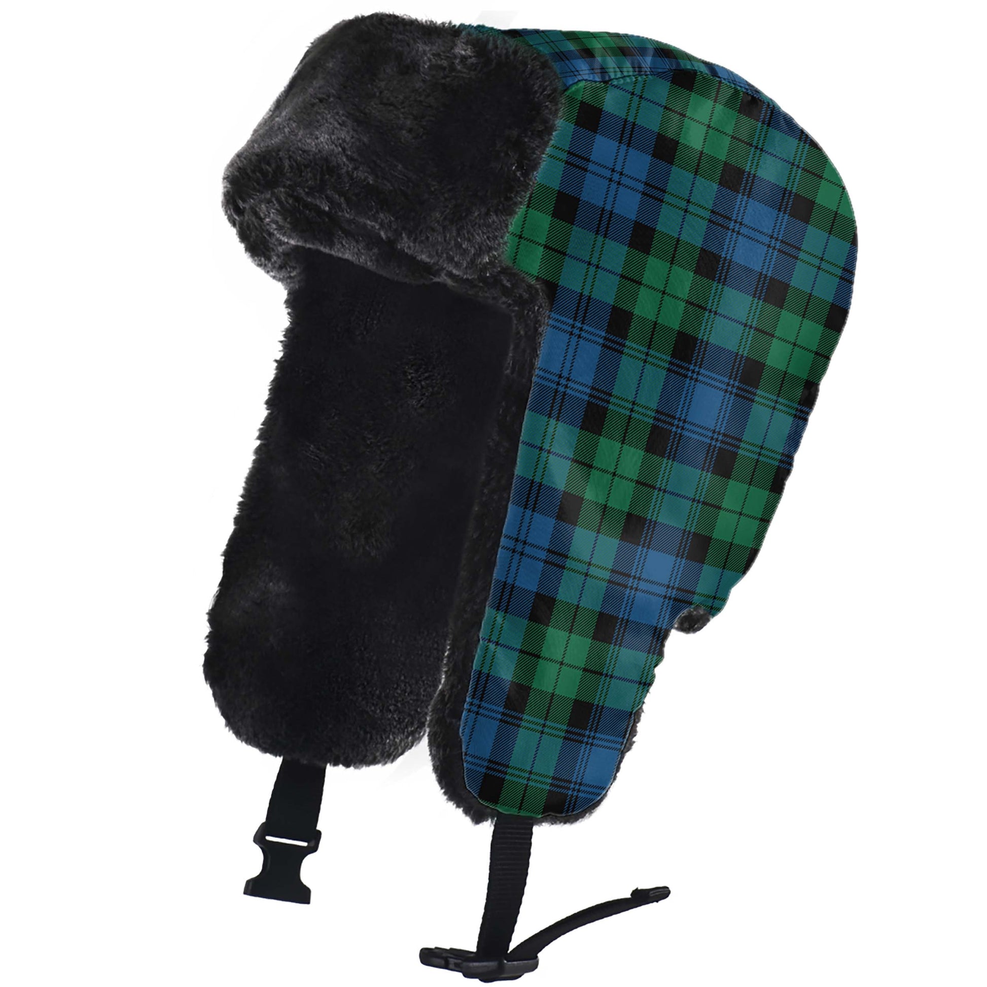 Black Watch Ancient Tartan Winter Trapper Hat - Tartanvibesclothing