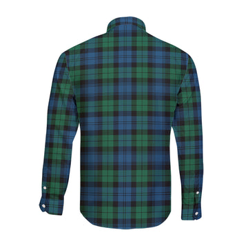 Black Watch Ancient Tartan Long Sleeve Button Up Shirt with Family Crest