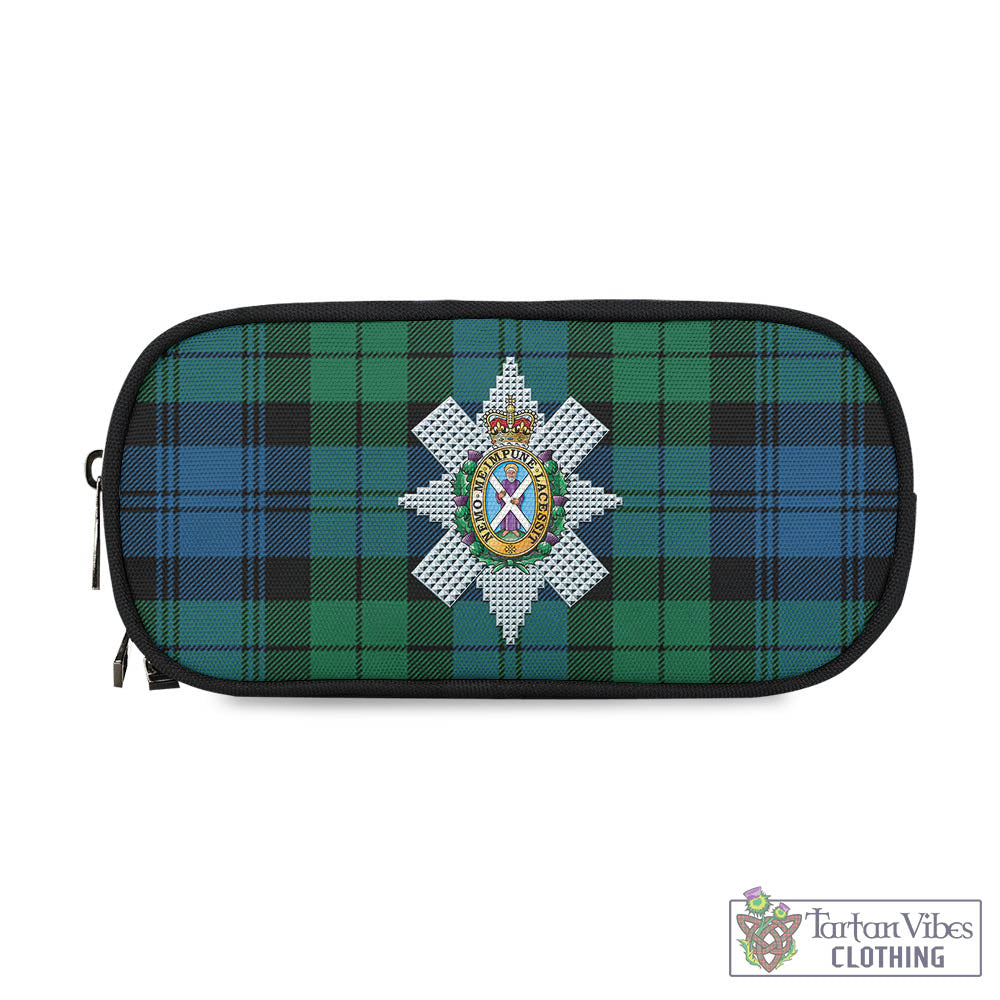 Tartan Vibes Clothing Black Watch Ancient Tartan Pen and Pencil Case with Family Crest