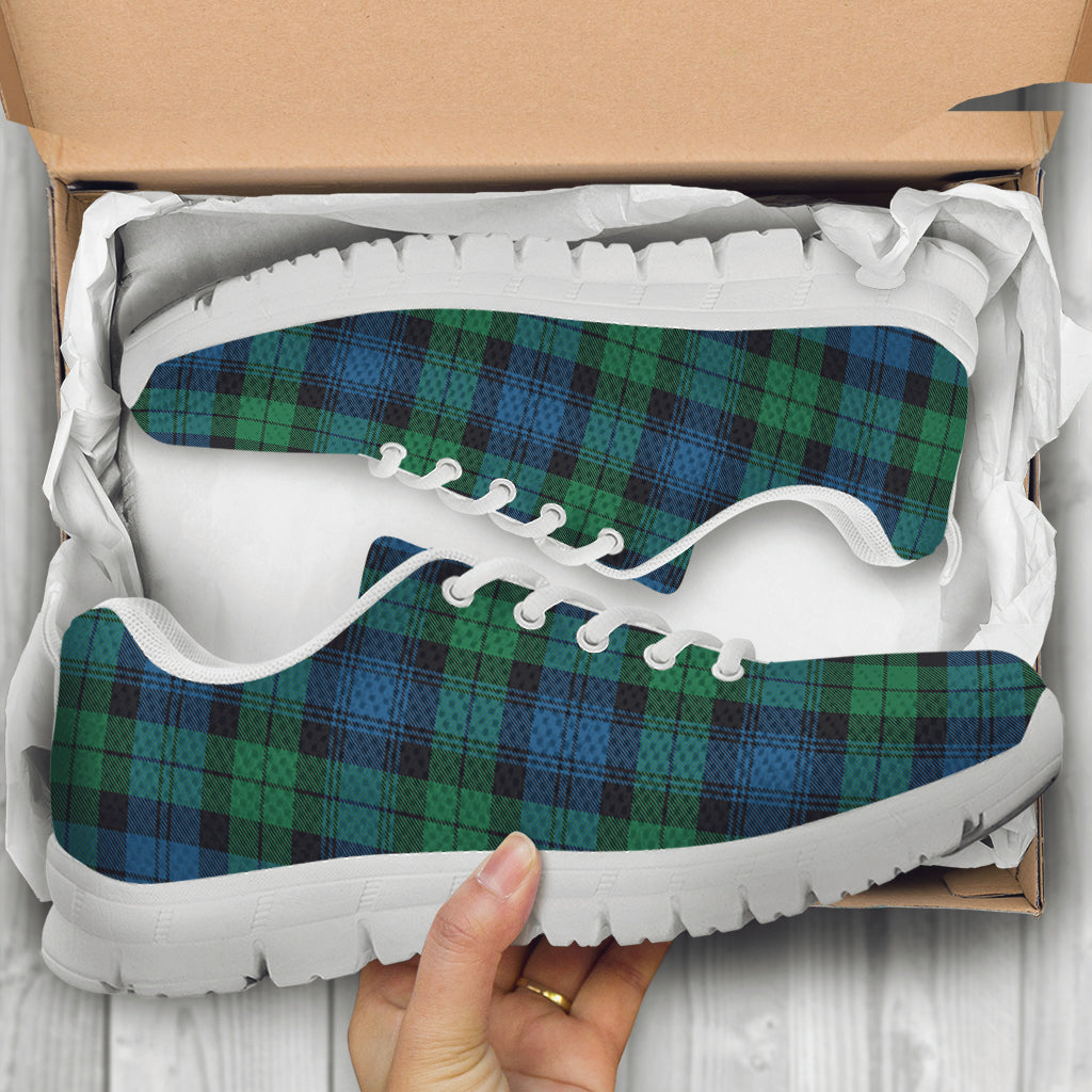 Black Watch Ancient Tartan Sneakers - Tartan Vibes Clothing