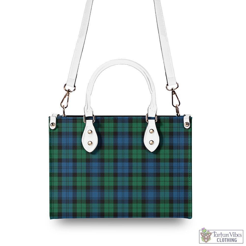 Tartan Vibes Clothing Black Watch Ancient Tartan Luxury Leather Handbags