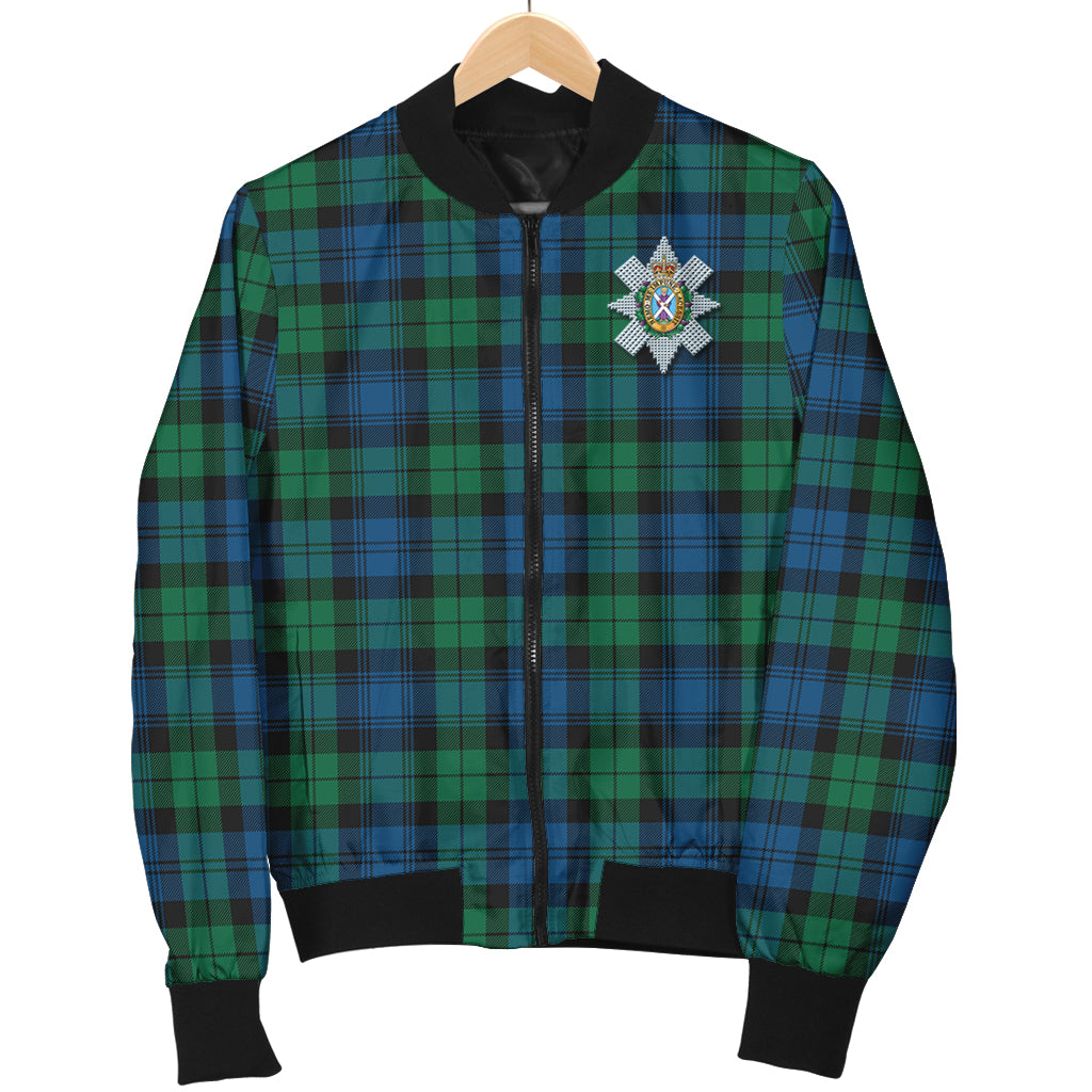 Black Watch Ancient Tartan Bomber Jacket with Family Crest - Tartanvibesclothing