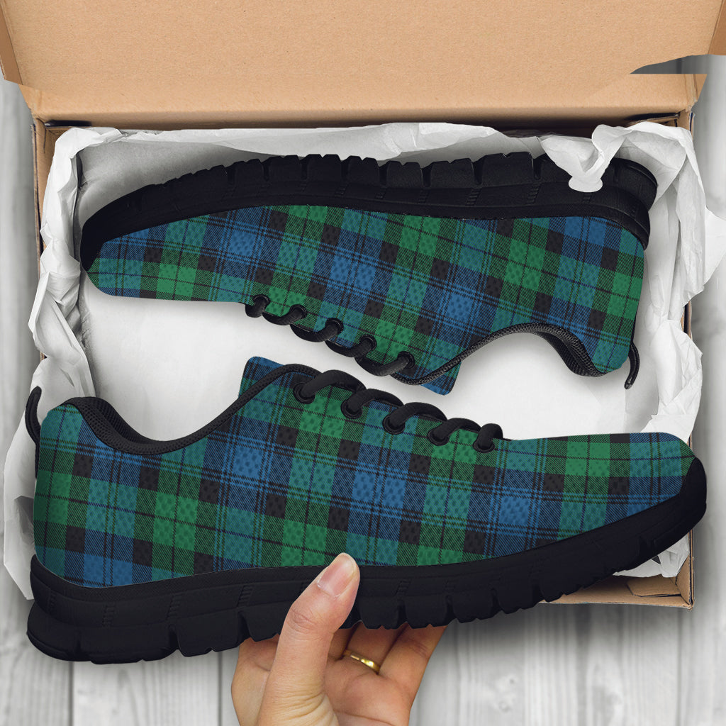 Black Watch Ancient Tartan Sneakers - Tartan Vibes Clothing