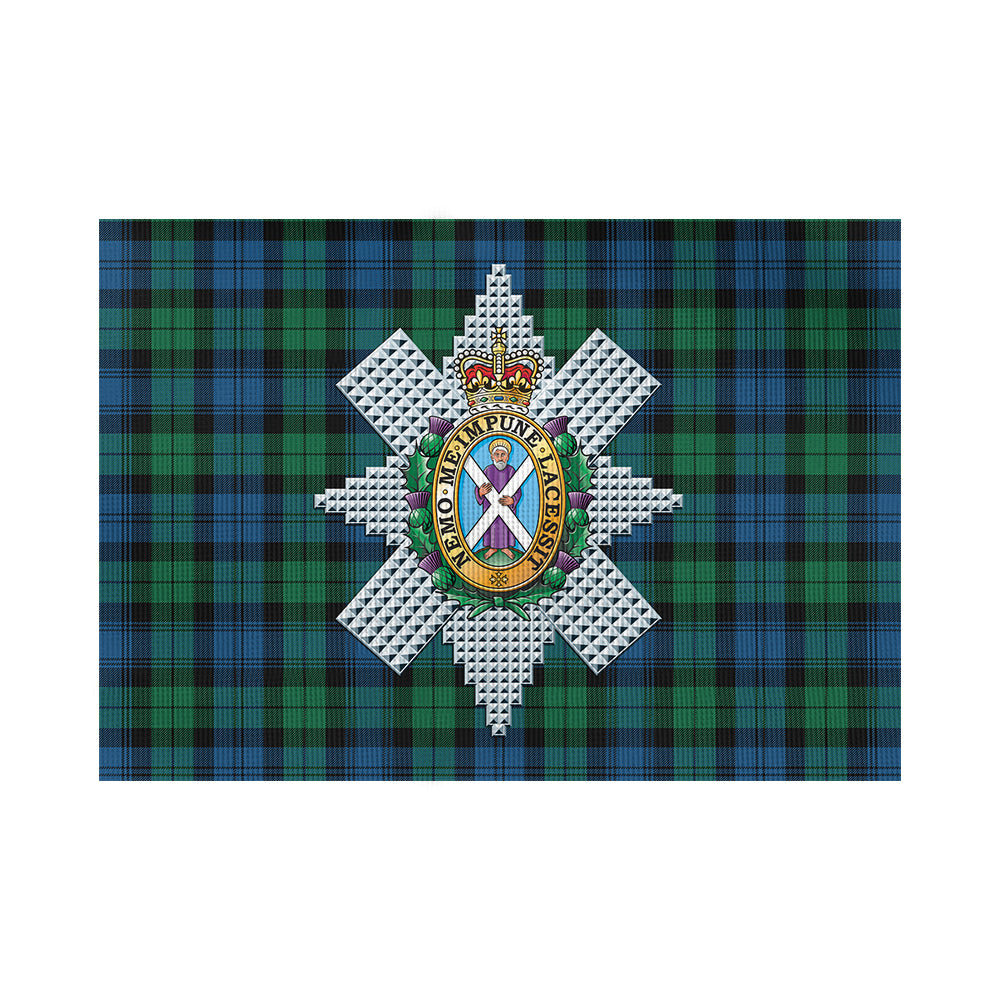 Black Watch Ancient Tartan Flag with Family Crest - Tartan Vibes Clothing