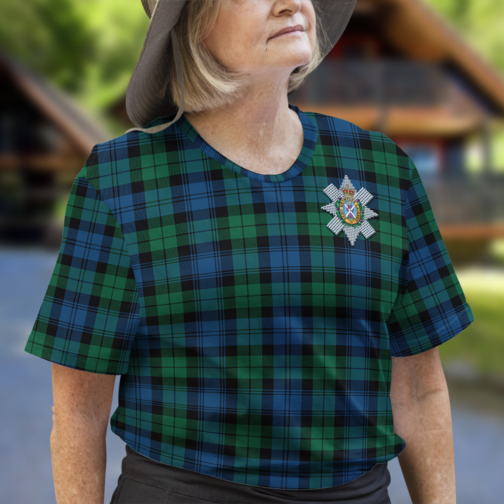 Black Watch Ancient Tartan T-Shirt with Family Crest - Tartan Vibes Clothing