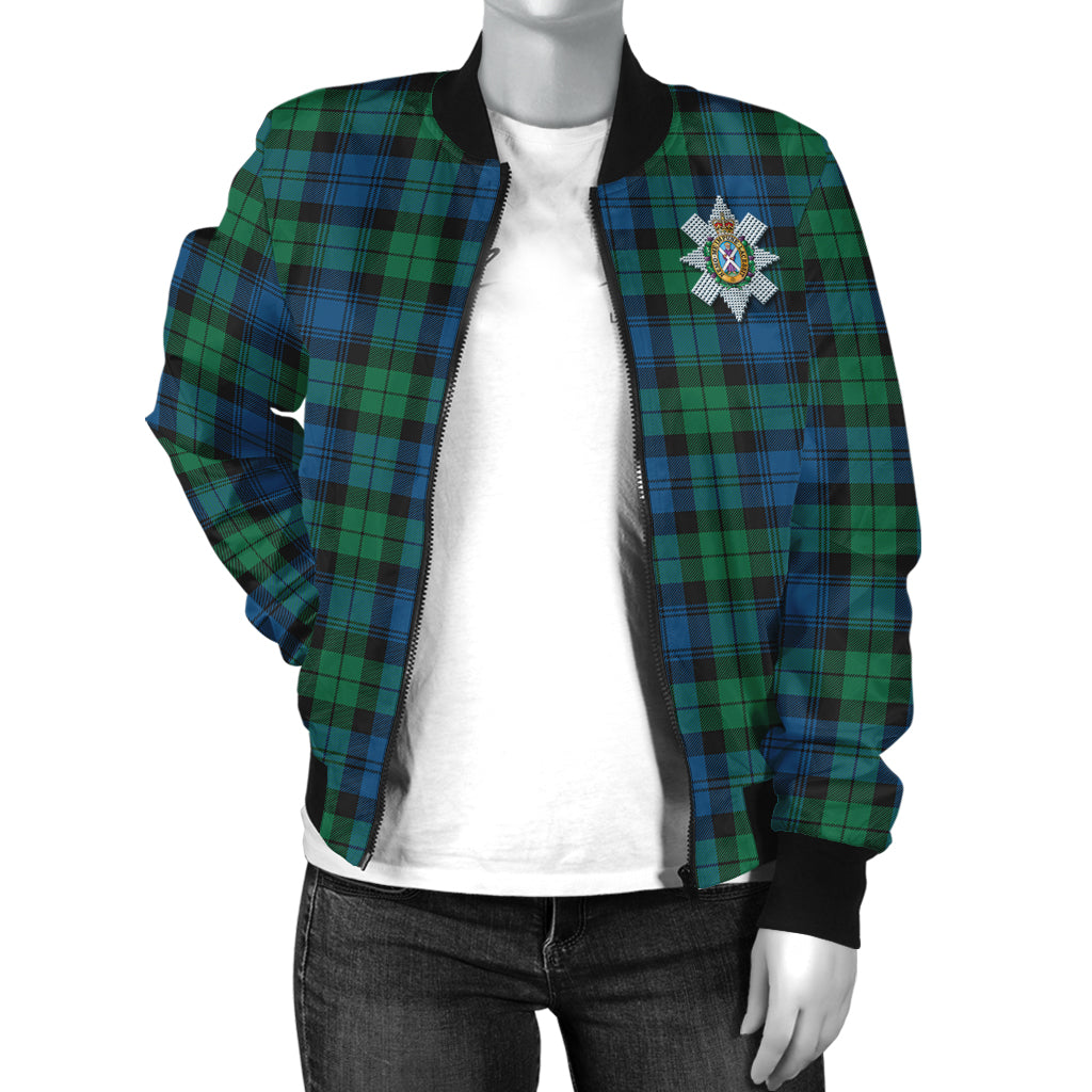 Black Watch Ancient Tartan Bomber Jacket with Family Crest - Tartanvibesclothing