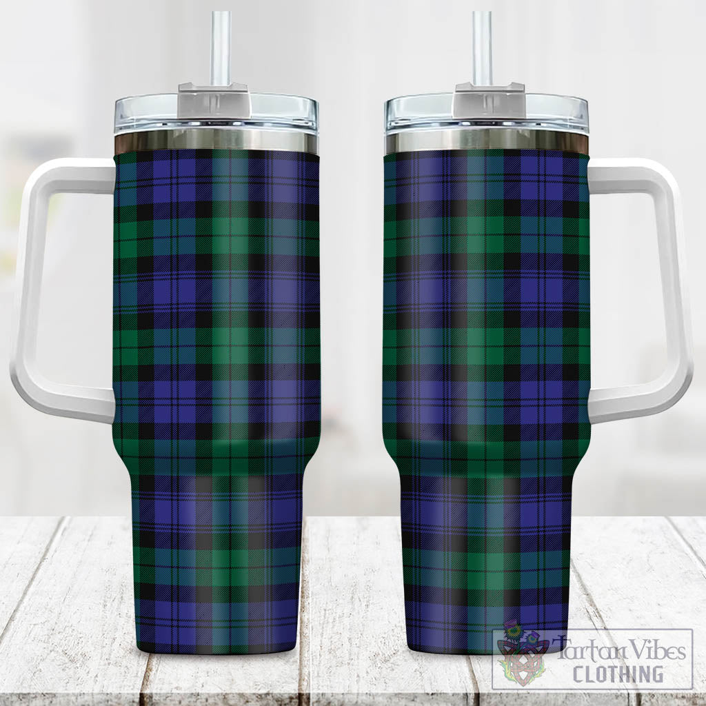 Tartan Vibes Clothing Black Watch Modern Tartan Tumbler with Handle