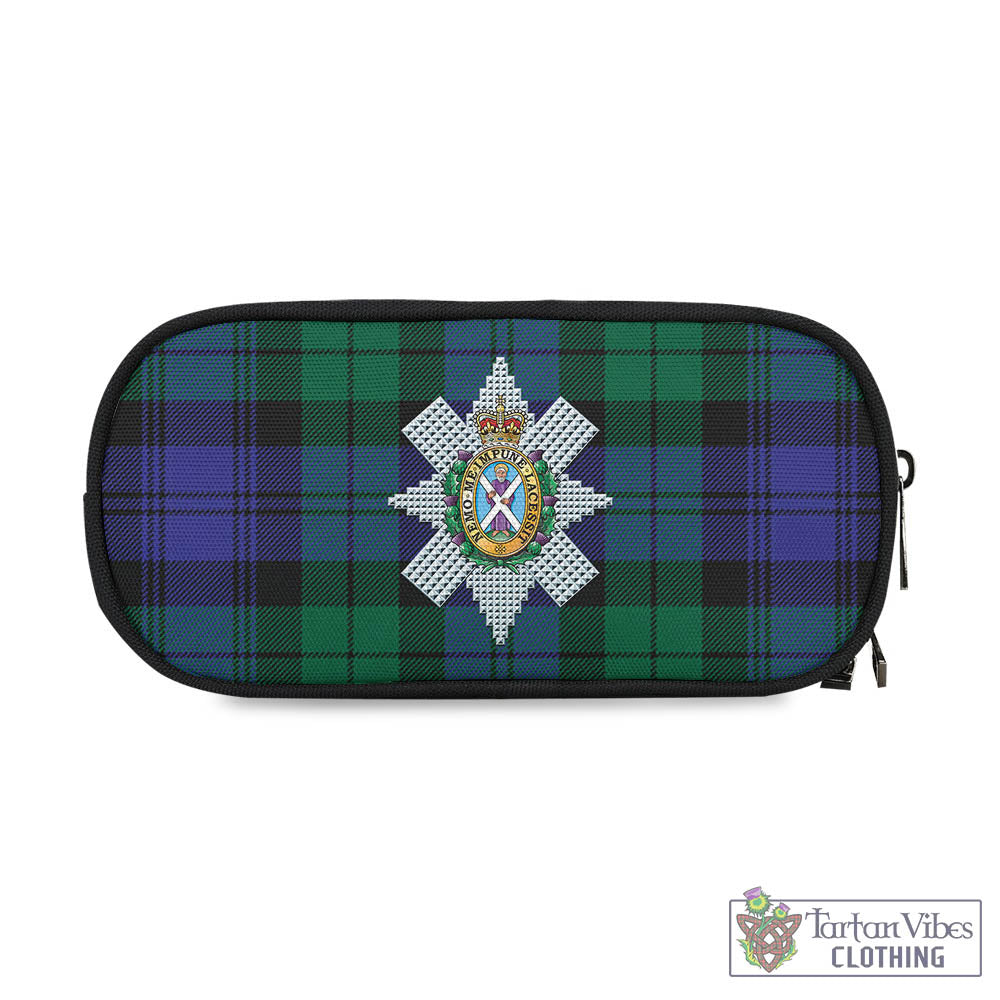 Tartan Vibes Clothing Black Watch Modern Tartan Pen and Pencil Case with Family Crest