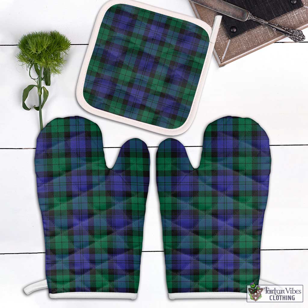 Black Watch Modern Tartan Combo Oven Mitt & Pot-Holder Combo 1 Oven Mitt & 1 Pot-Holder White - Tartan Vibes Clothing