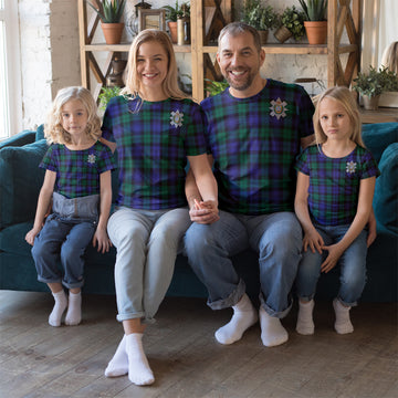 Black Watch Modern Tartan T-Shirt with Family Crest