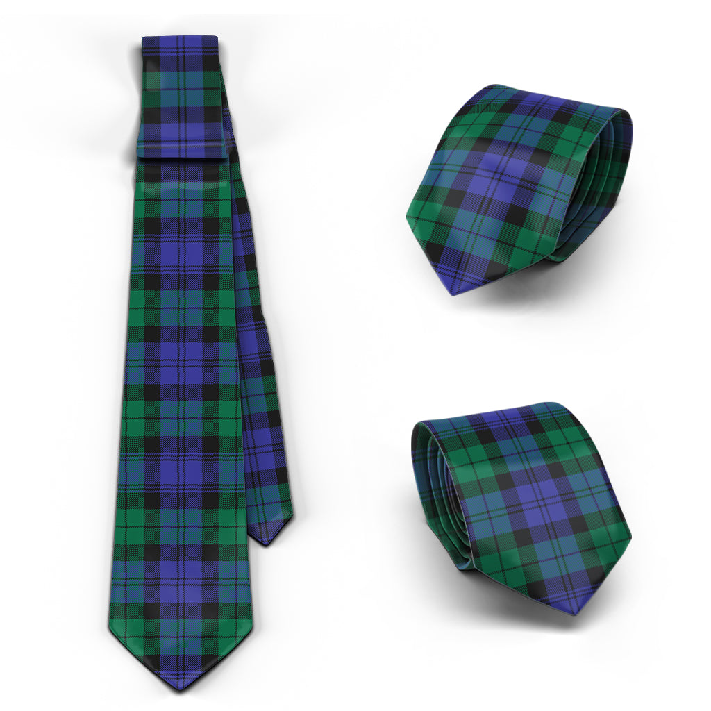 Black Watch Modern Tartan Classic Necktie Necktie One Size - Tartanvibesclothing